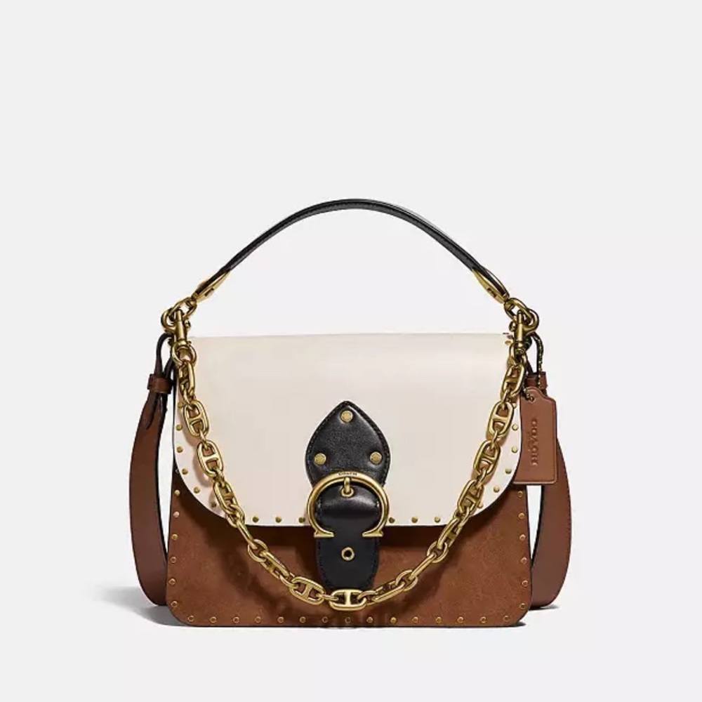 Beat Shoulder Bag In Colorblock With Rivets - Picture 7 of 7